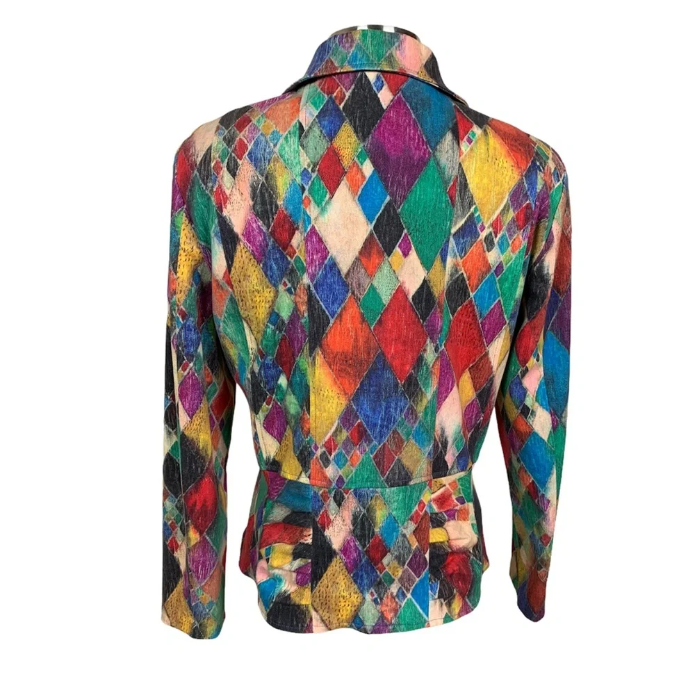 Canvasbacks Multicolor Diamond Block Blazer/Jacket - Picture 3 of 6